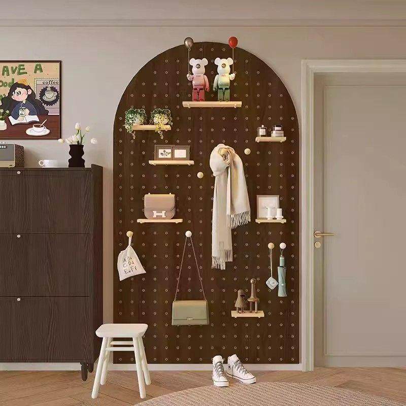 中古风实木洞洞板入户玄关墙上置物架挂板隔板墙面挂衣收纳架LD,家装灯饰光源,其它灯具灯饰,淘宝优惠券,粉丝福利购,淘宝优惠卷