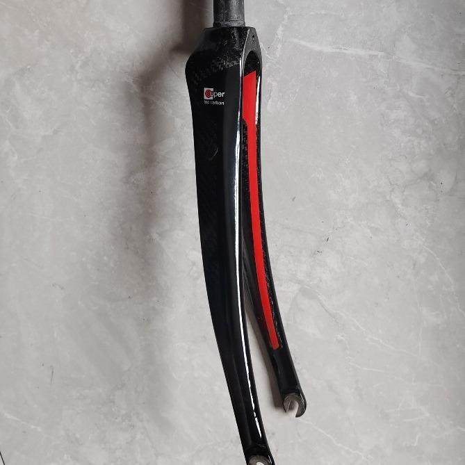 热销全碳纤维前叉直管28.6公路自行车配件350g