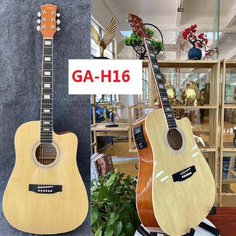 工厂41寸入门民谣带电箱吉他指板镶嵌亮光椴木拾音器木吉他