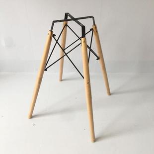 木桌腿支架办公会议桌电脑桌圆桌餐桌脚吧台铁艺架子榉木餐台脚