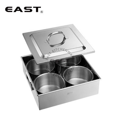 不锈钢四格调味箱【EAST东方厨具】调味盒、调料瓶