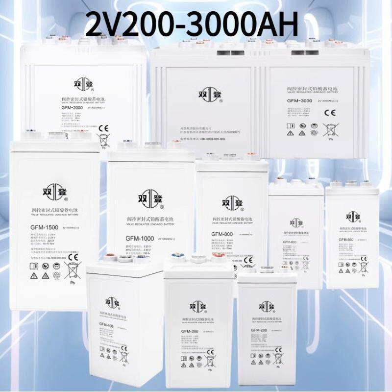 双登GFM系列2V200AH-3000AH免维护蓄电池直流屏通信基站船舶光伏