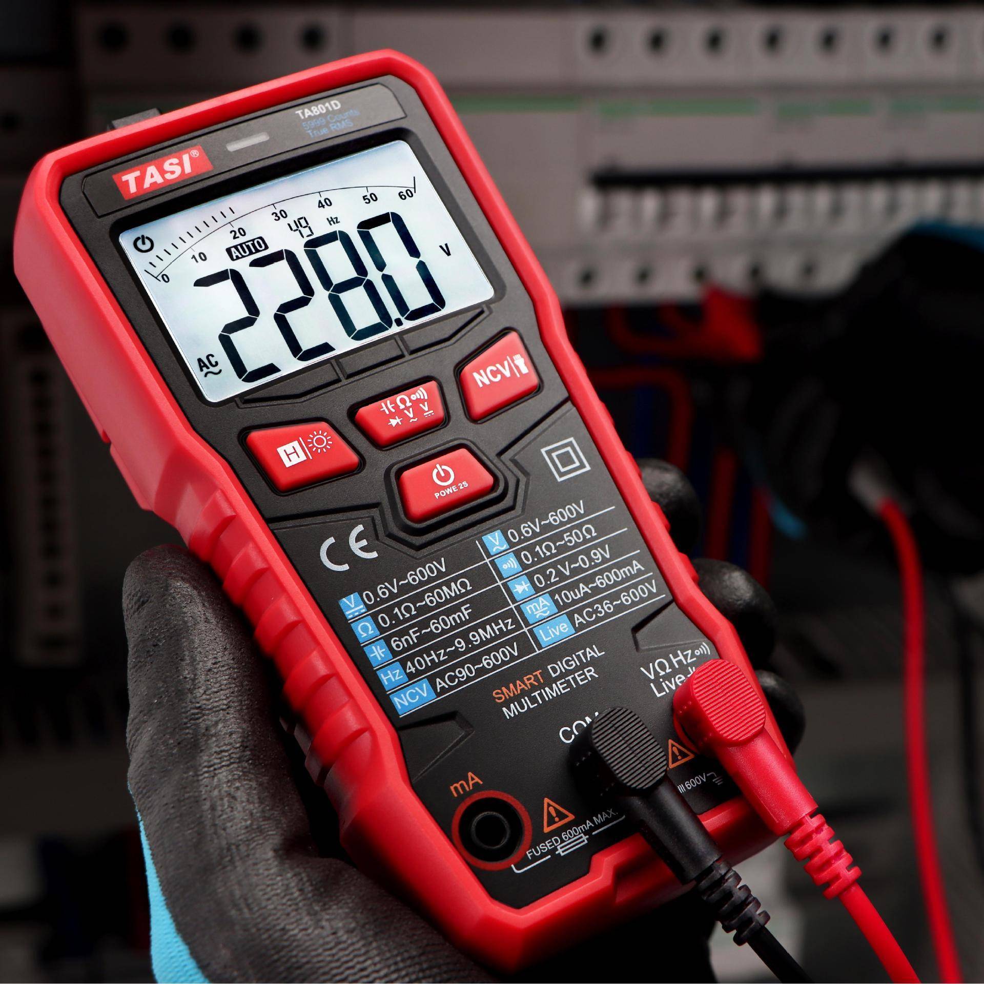 万用表TA801D全自动智能识别无需拨档小型便携式家用维修万用表