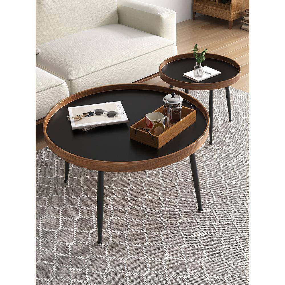 小网小户茶几小现代奢小户型客厅小桌圆形简约茶几几客组合桌子户