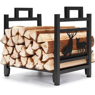 柴火木原木架,用于壁炉的铁艺木材储物架,用于火坑炉配件室内户外