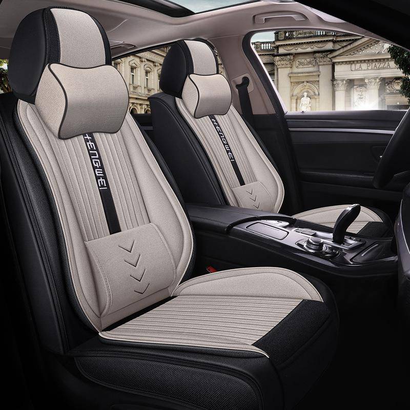 2025新款全包围汽车座垫冬季亚麻车垫汽车用品四季通用汽车坐垫座