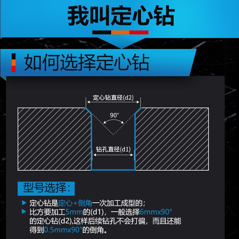 镀钛定点钻 高速钢含钴镀钛定心钻定点钻中心钻头m3-20X90度