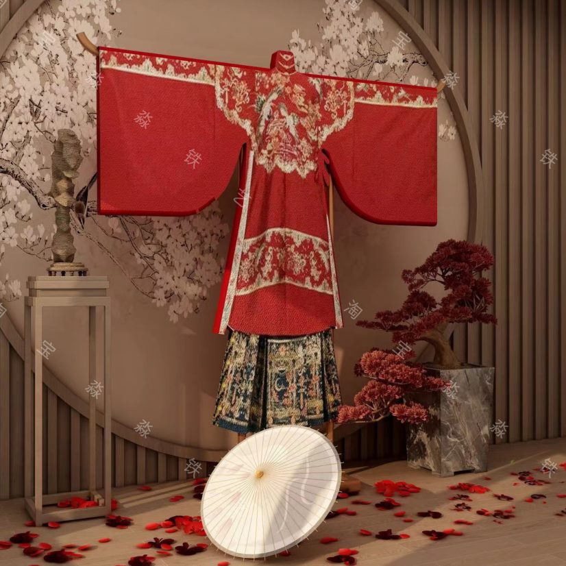 中式汉服正唐装落地挂衣架汉服立式式展示架店影楼禾服开展挂衣架