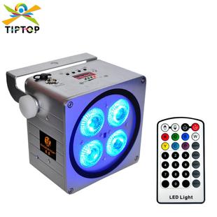 铸铝外壳舞台带圈电池帕灯RGBWAUV六合一4颗18瓦LED添鑫灯珠