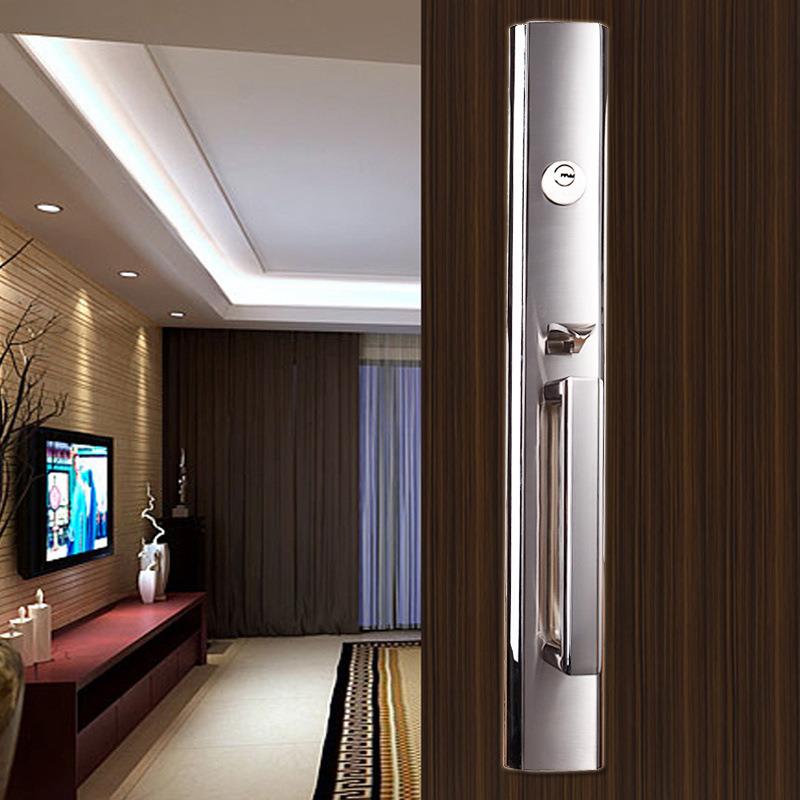 H8190别墅门锁双开门子母门对开门锁实木门锁中式青古铜芯