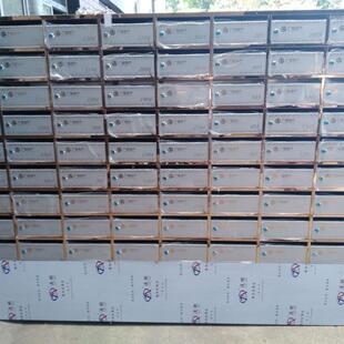 挂墙式落地式别墅户外信报箱带雨棚按图纸小区不锈钢信报箱