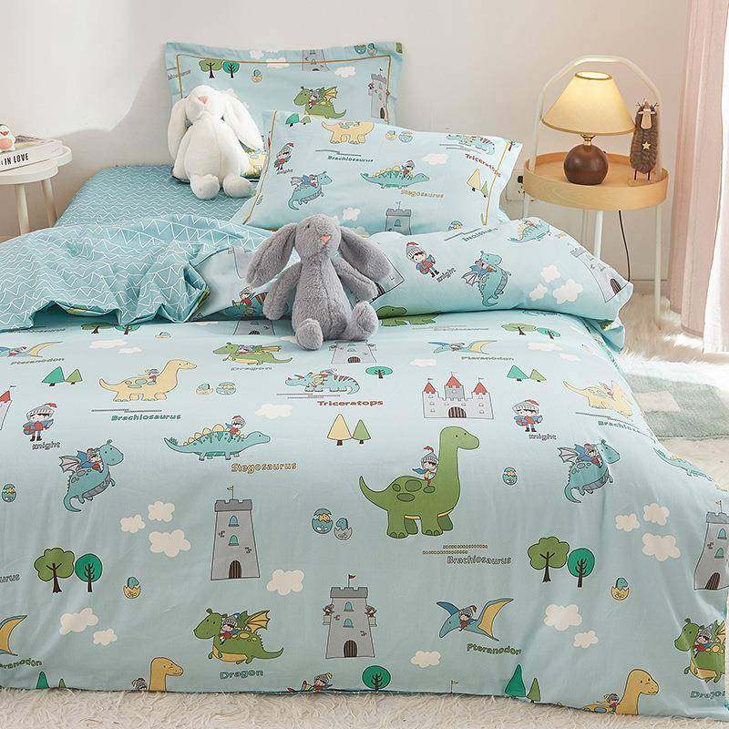 A类60支全棉长绒棉儿童三件套婴童幼儿园床品卡通纯宝宝床学生床