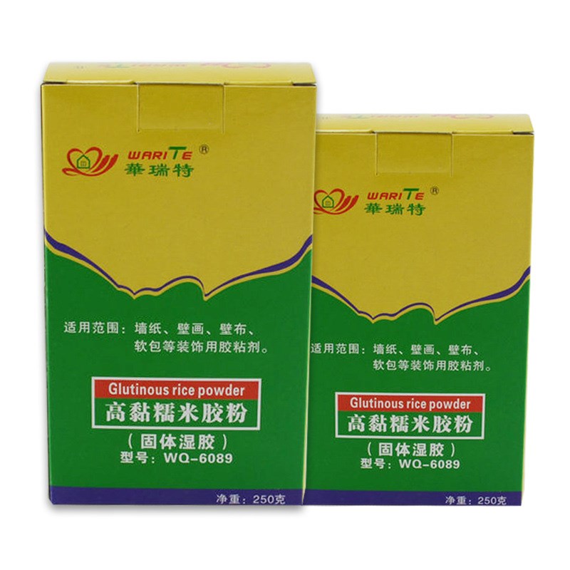 新型墙纸壁画壁布用高粘糯米胶粉 固体湿胶墙纸基膜施工辅料