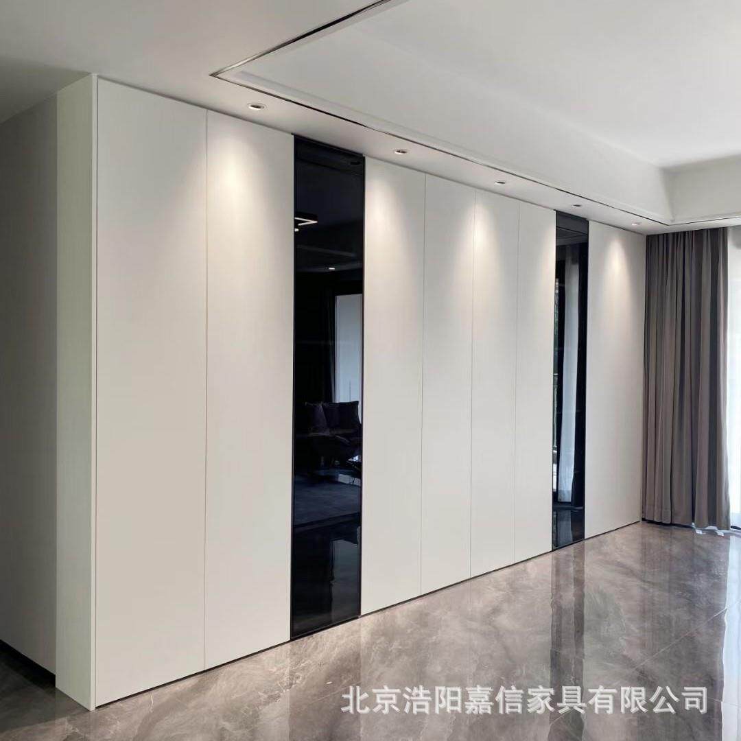 北京全屋哑光门板衣柜一门到顶现代简约生态板门板木质收纳柜