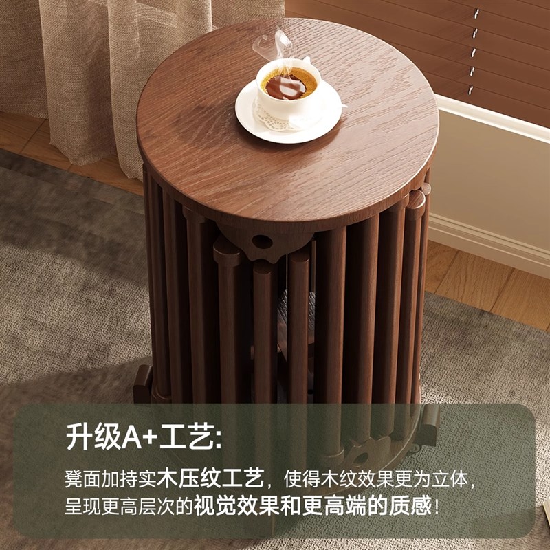 实木凳子可叠放圆凳家用叠叠乐凳子餐桌客人备用凳六合一组合木凳