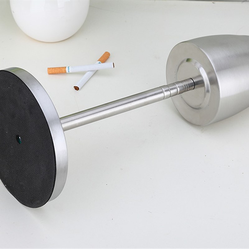 加厚不锈钢烟灰缸加厚烟盅可伸缩直立便携防风时尚创意落地烟灰缸