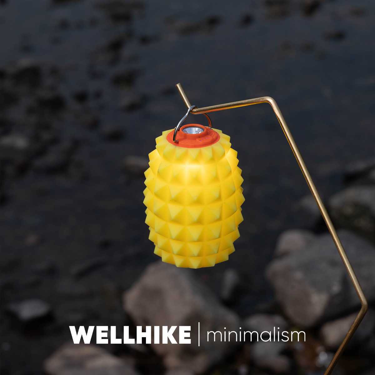 WELLHIKE户外复古黄铜桌面灯架多功能露营氛围展示架置物底座杯垫