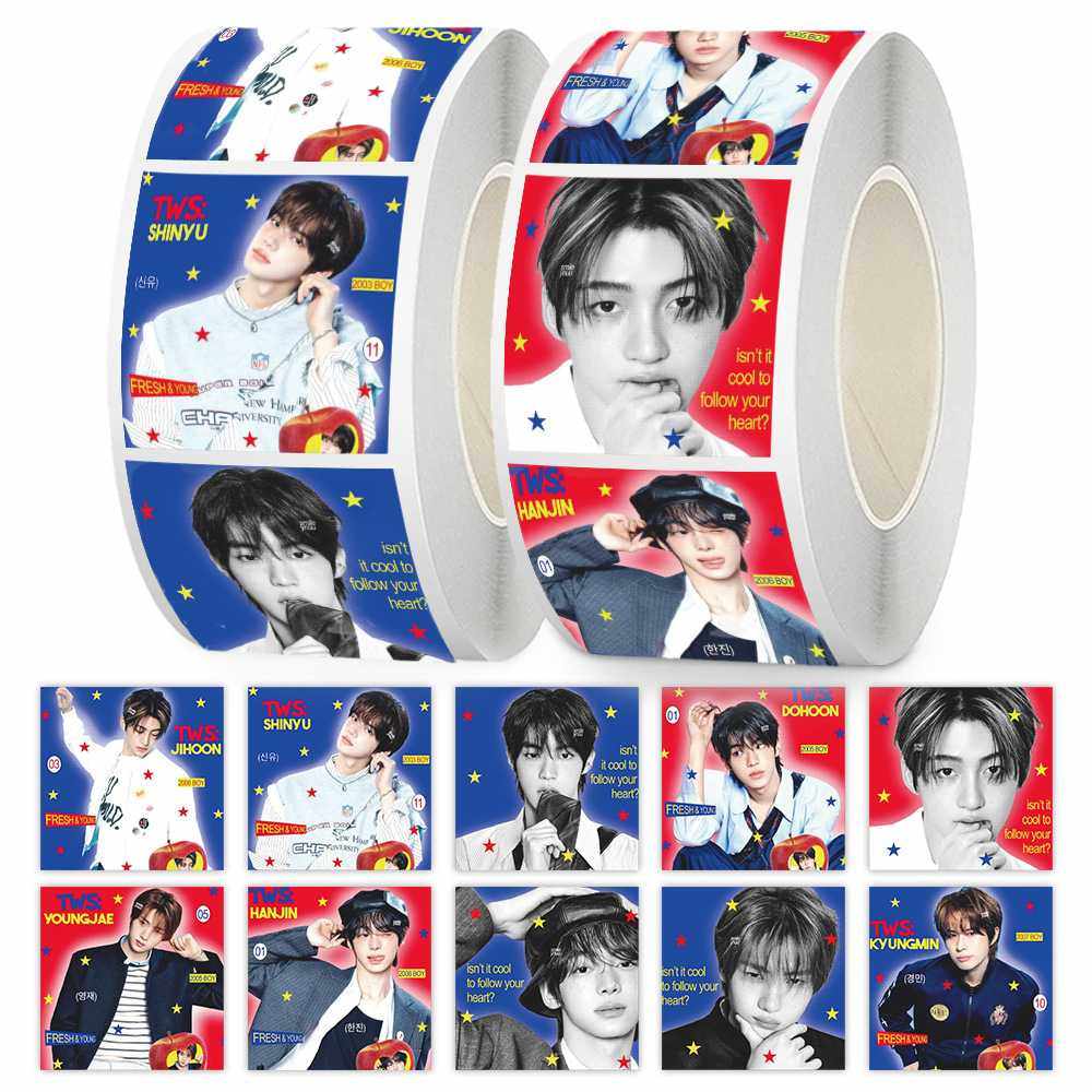TWS贴纸卷明星拍立得封口贴手账素材diy应援周边文具装饰胶带