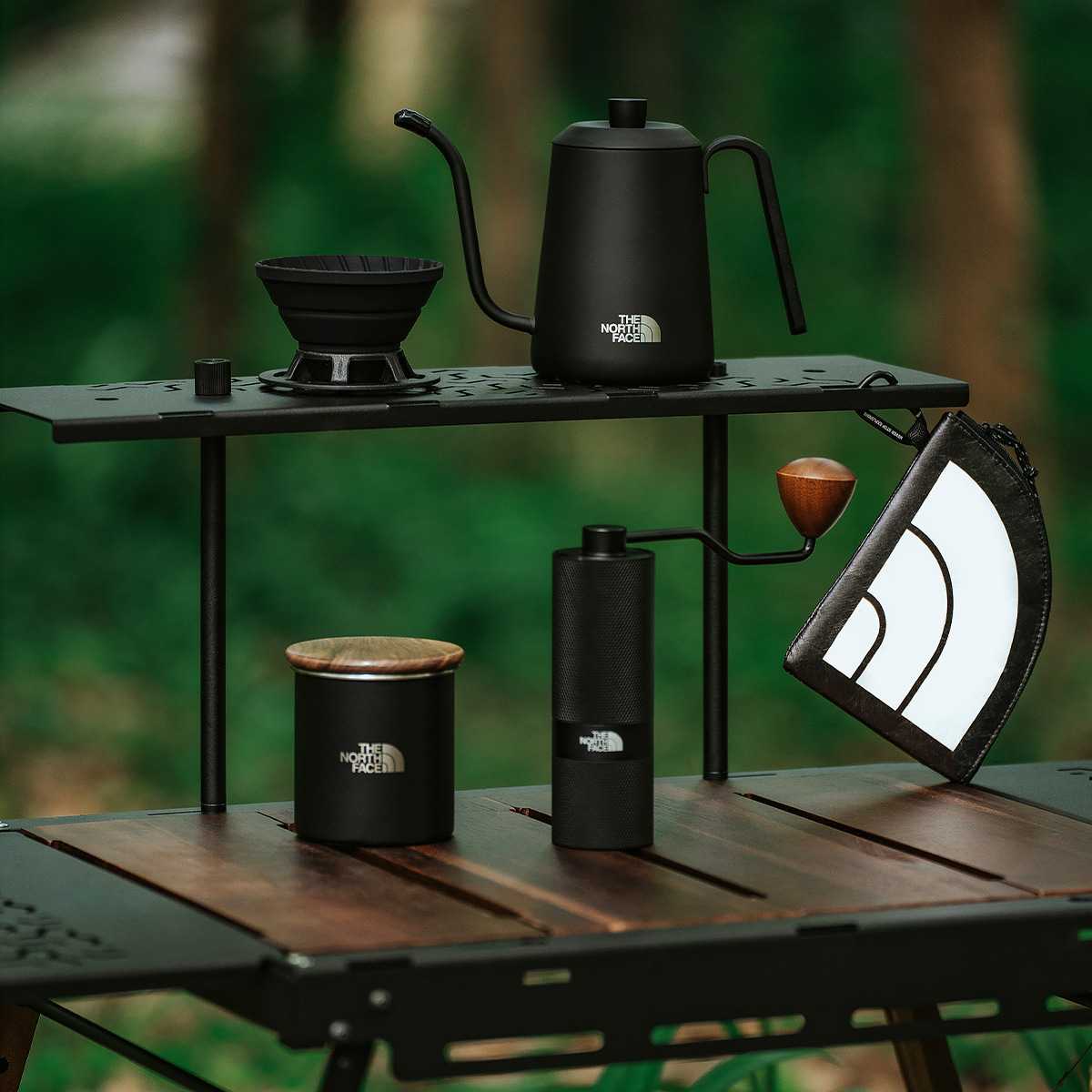 户外露营全套IGT战术桌多功能自由桌野餐喝茶置物板灯架组合