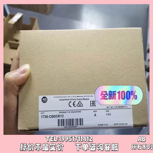 议价1738-OB8EM12 现货 ArmorPoint数字8通道直流输出 1738OB8EM1