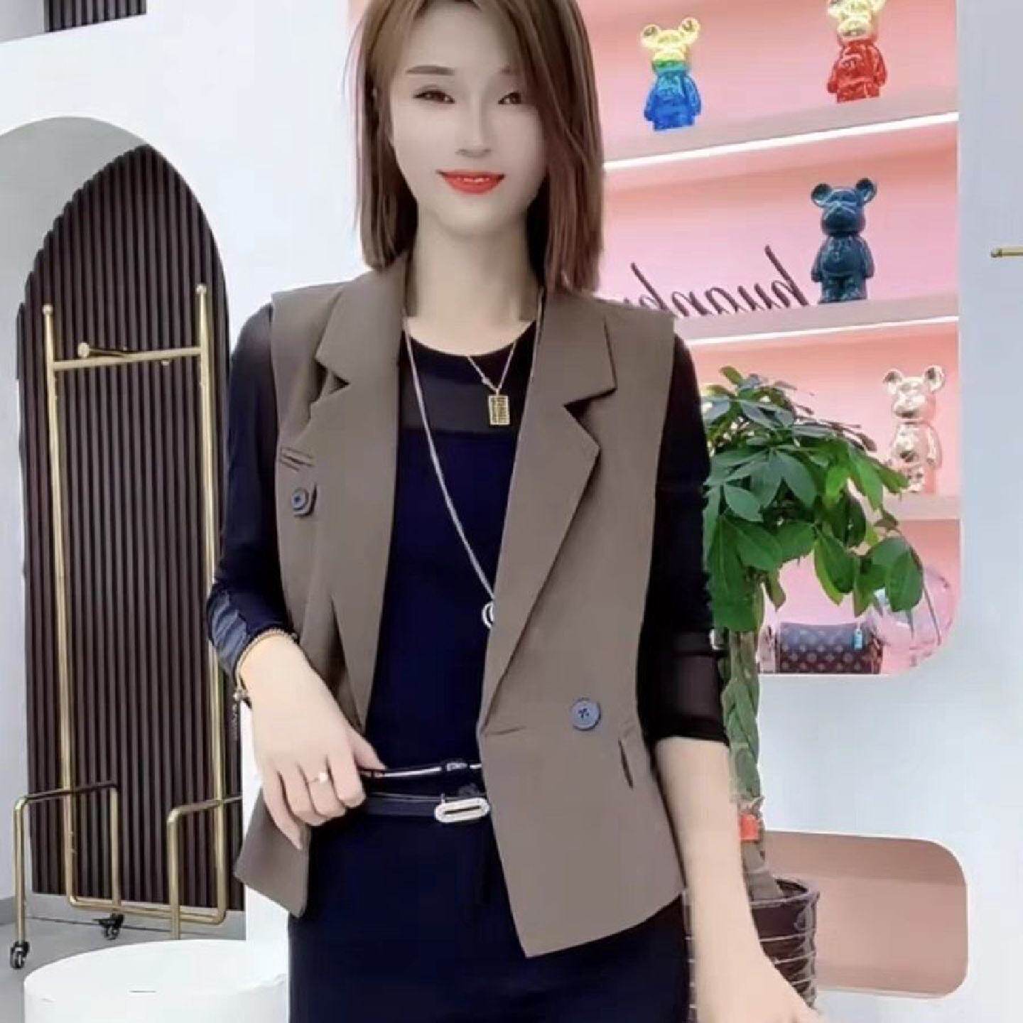 小个子西装马甲女士外穿2026春秋季新款女式背心洋气时髦马夹外套