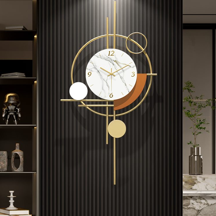 2023客厅餐厅时钟大气挂表简约现代静音新款钟表挂钟装饰家用创意