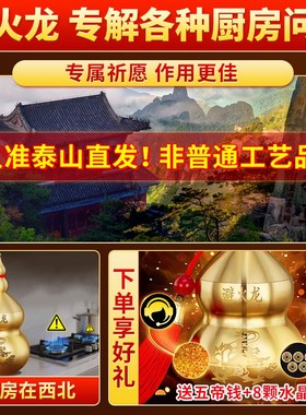 纯黄铜避火龙葫芦瓶子厨房专用鸱吻解决厨房在西北角辟火生财摆件