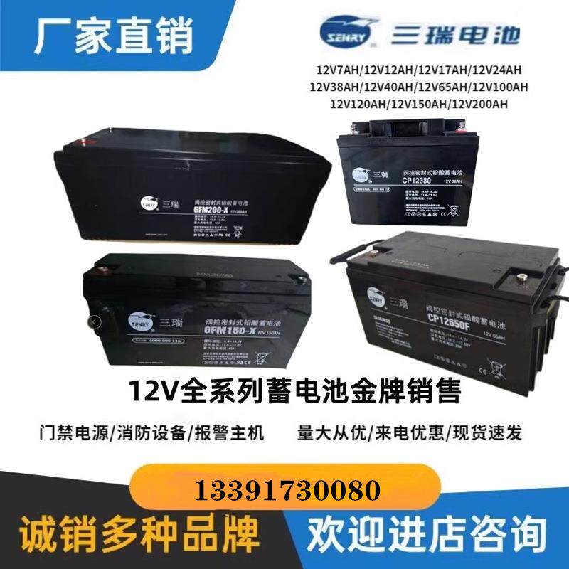 SENRY三瑞蓄电池6FM100-X/12V100AH120A150A200A75A65A40A38A17A