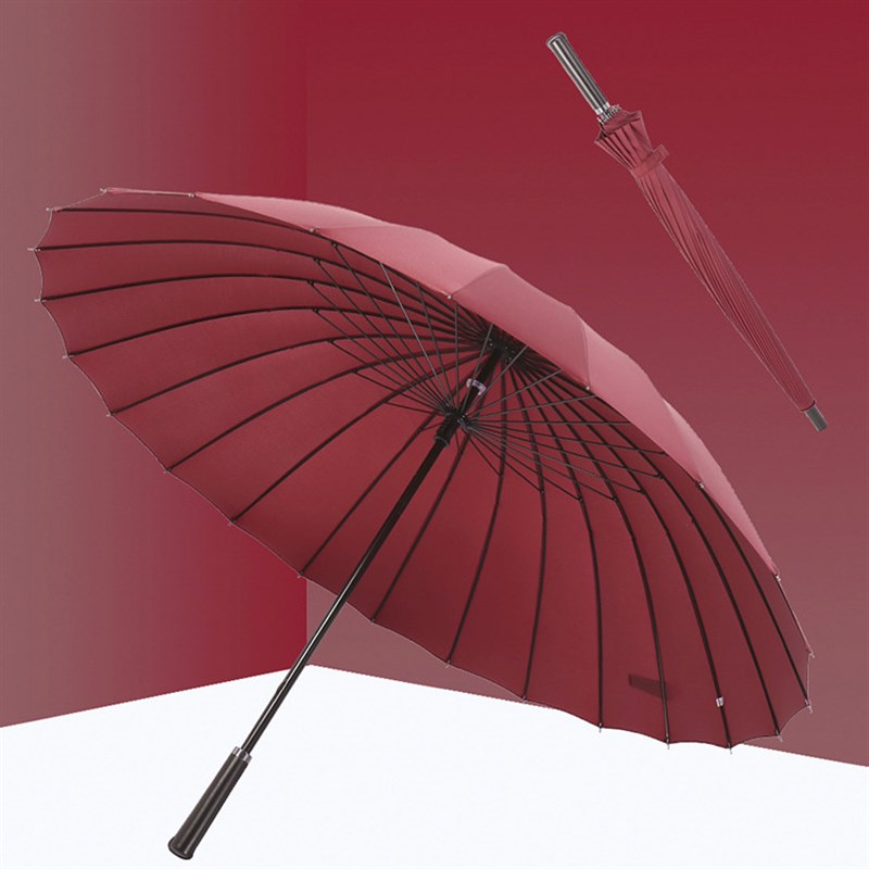 24骨大号加固抗风商务晴雨两用男女双人长柄雨伞定做印logo广告伞