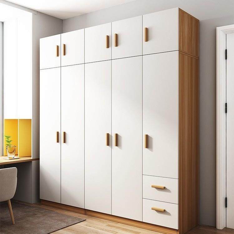 简约现代小户型推拉门收纳柜实木衣柜家用卧室简易组装出租屋衣橱