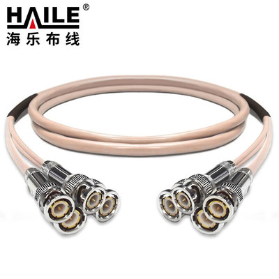 2M跳线BNCQ9-Q9两兆E1接头成品跳线SYV-75-2-1同轴电缆跳线4芯
