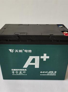 量大从优信誉至上48V60V-45.3A免维护电瓶电动三轮车用天能蓄电池