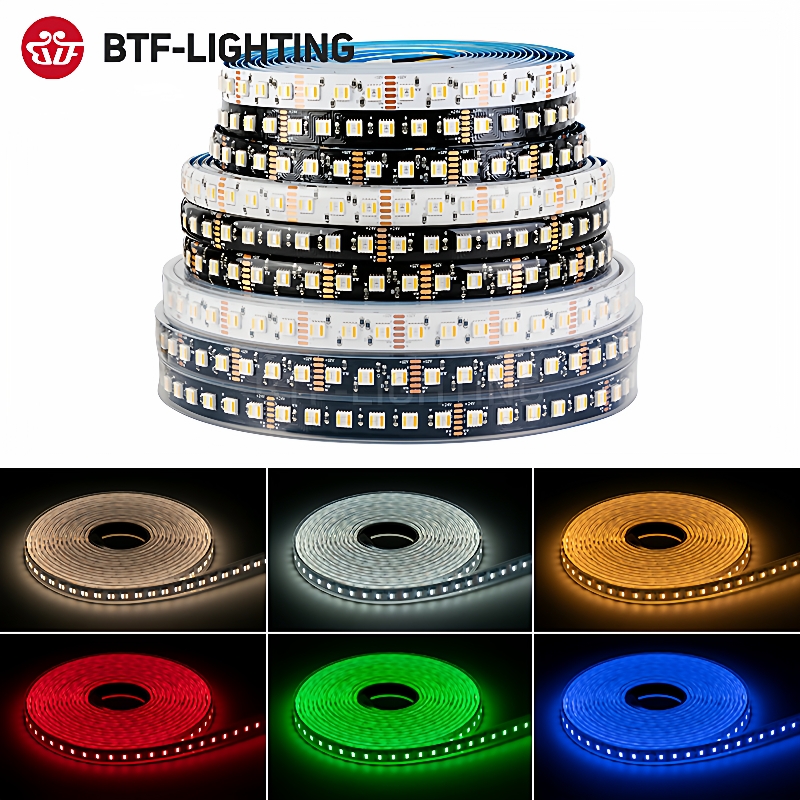 RGBCW五合一LED灯带5050灯珠贴片冷白暖白光室内装饰防水高亮灯条