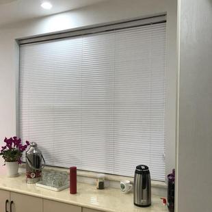 PVC百叶窗帘卫生间阻燃免打孔全遮光厕所浴室印花拉珠