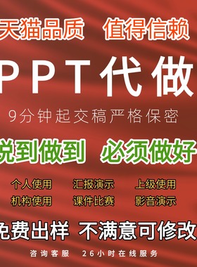 ppt制作代做定制美化修改帮做汇报课件设计排版代作年终总结述职