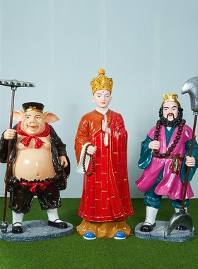 户外旅游景点游乐园装饰西游记人物雕塑孙悟空猪八戒大摆件玻璃钢