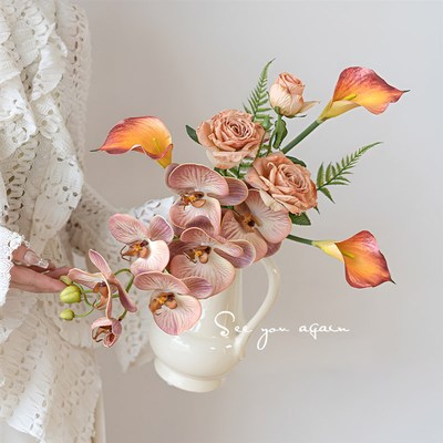 原创假花花束仿真花高级感逼真轻奢风摆件客厅餐桌高端仿生花摆设