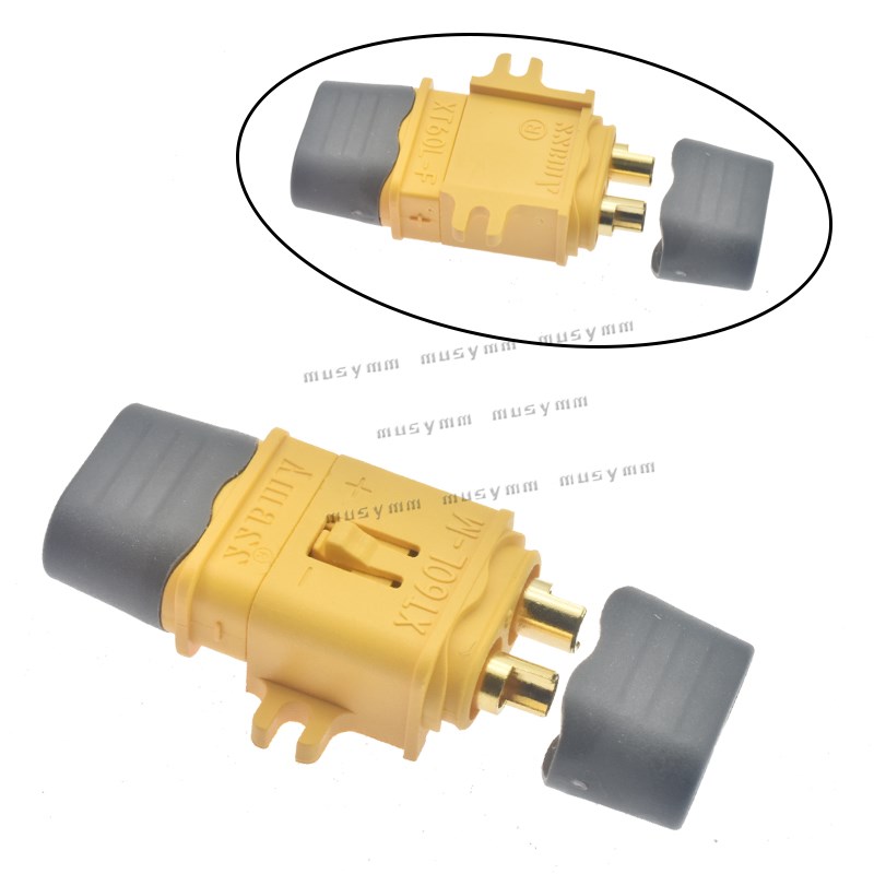 艾迈斯XT60-L固定式带护套T插头接口连接器AMASS正品模型配件