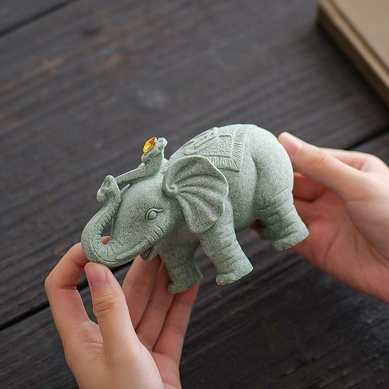 闲暇生活青砂石茶宠摆件精品平安象桌面客厅鱼缸造景盆栽装饰,家居饰品,创意礼品,淘宝优惠券,粉丝福利购,淘宝优惠卷