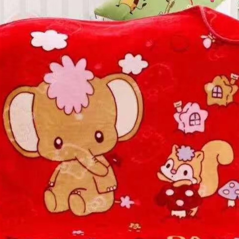 双层加厚云毯小孩秋冬午睡抱被子幼儿园盖毯儿童毯新出生婴儿毛毯