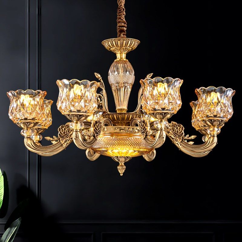 澳米欧式客厅宫廷风吊灯卧室餐厅大气古典铜灯