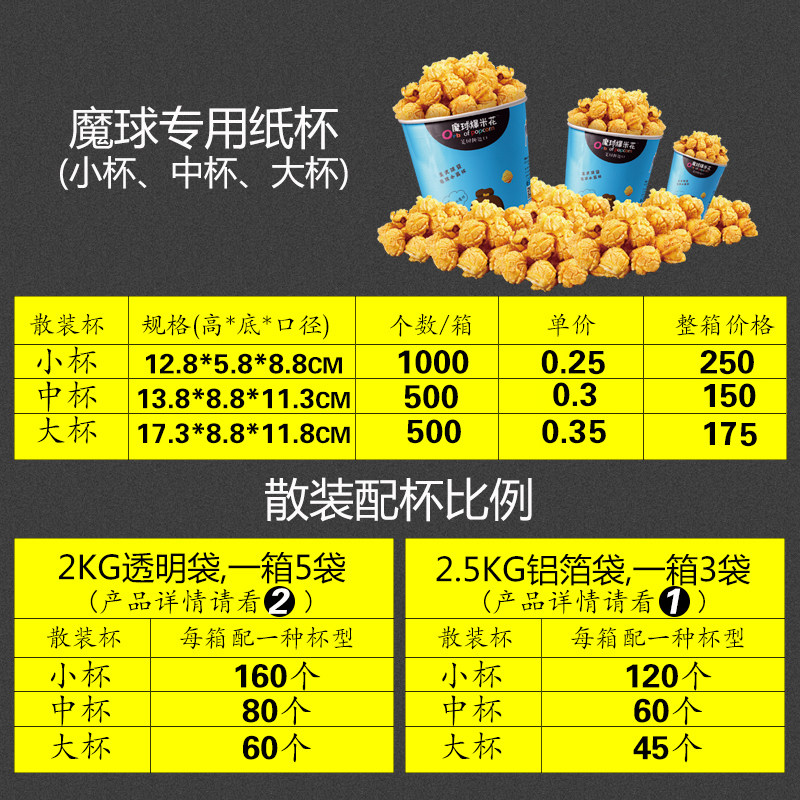 口米花桶商用加厚爆杯多规格大中小号整箱食性包装一次品纸杯包邮