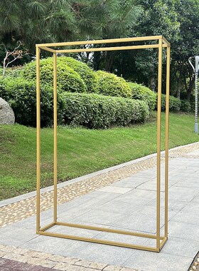 婚庆道具指示牌活动方形展架方形拱门铁艺架子迎宾牌铁架黑色方框