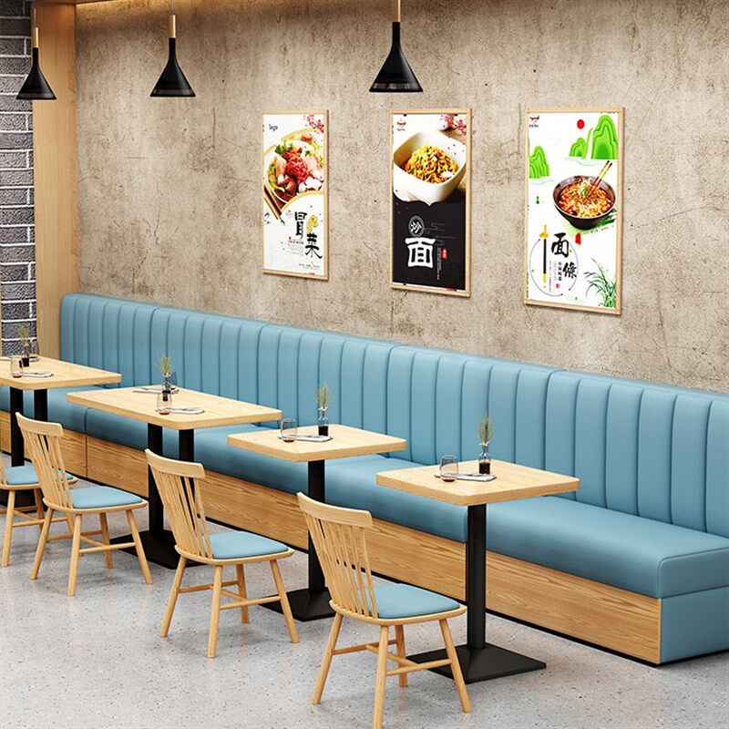 奶茶店桌椅沙发组合餐吧披萨店面馆饭店餐厅咖啡厅甜品店卡座沙发