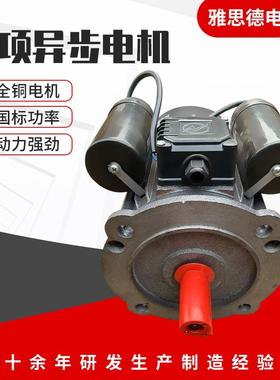 厂家供应YL71244极370W220V单相电动机大马力铜芯电机