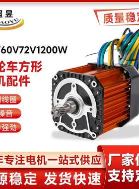 电动车配件永磁直流无刷三轮车方形电机配件48V60V72V1200W