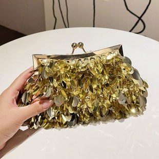 亮片手提包女搭配穿旗袍的包晚宴小包包晚礼服手拿包宴会晚会手包