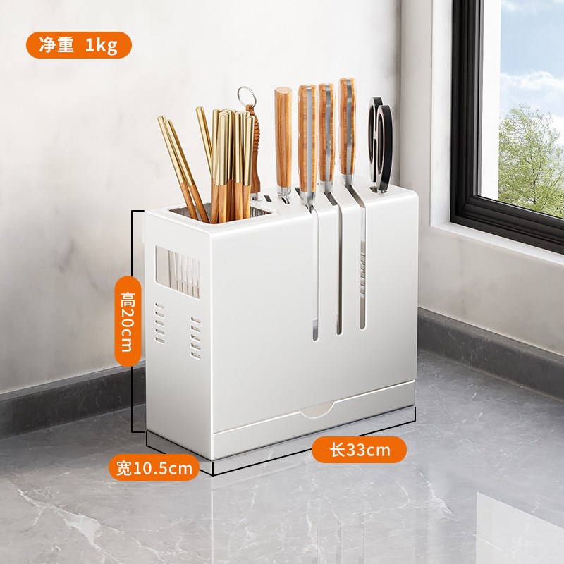 抖音爆款台面刀具筷多用途置物架子厨房多功能304不锈钢刀架收纳
