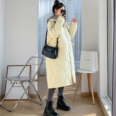 孕妇羽绒棉服女2023新款冬装外套韩版棉衣大尺码宽松孕后期加厚棉