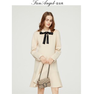 孕妇职业装秋冬款连衣裙工作服大码孕妇装冬季打底纯棉连衣裙加厚